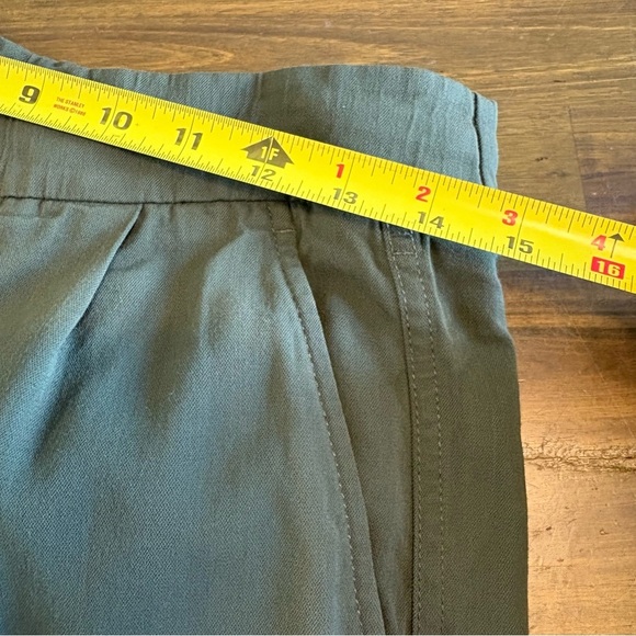 VINCE Green Pull On Drawstring Trousers Tapered Cuffed XS Olive Army Pants - Picture 8 of 12